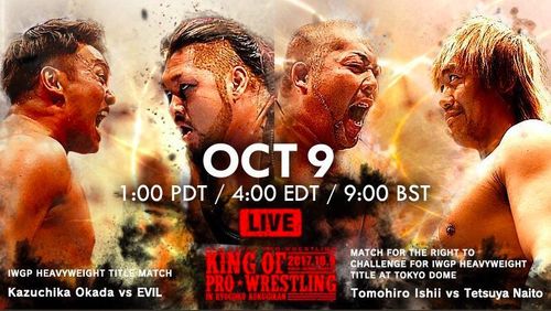 Okada vs. EVIL and Naito vs. Ishii headlined a huge NJPW King of Pro Wrestling show