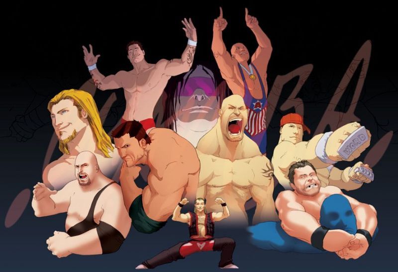 Wrestlers by artist The Chamba