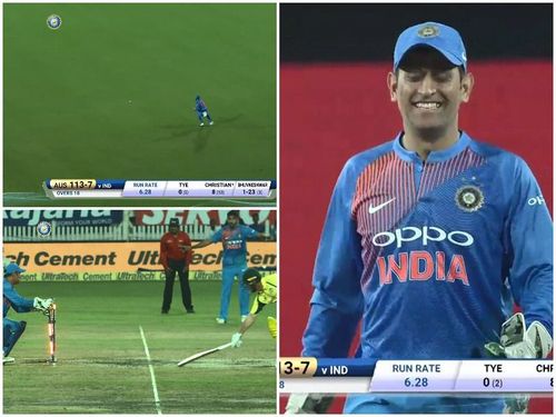 Kohli Dhoni Christian run-out