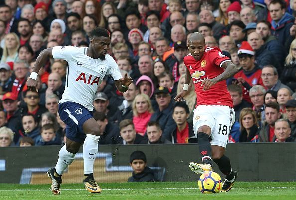 Ashley Young Serge Aurier Manchester United Tottenham Hotspur