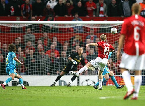 Paul Scholes vs Barcelona