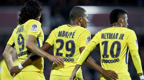 Image result for neymar cavani mbappe