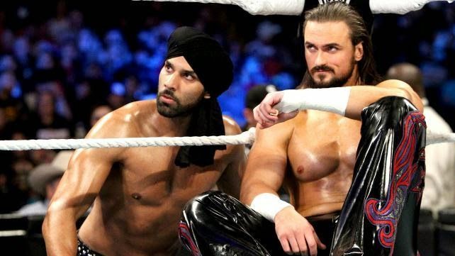 Jinder wants NXT champion Drew Mcintyre to team with him to face the Shield
