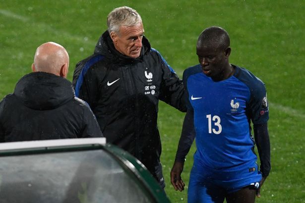 Injured Kante walks off from the field