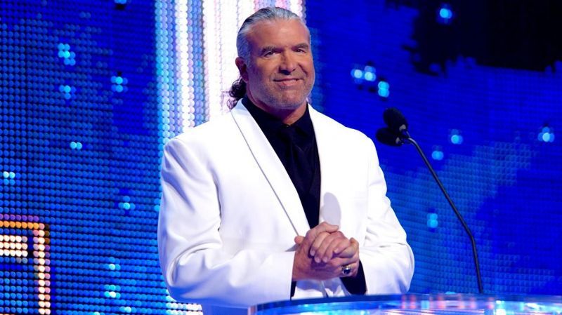 Scott Hall at his WWE Hall of Fame induction