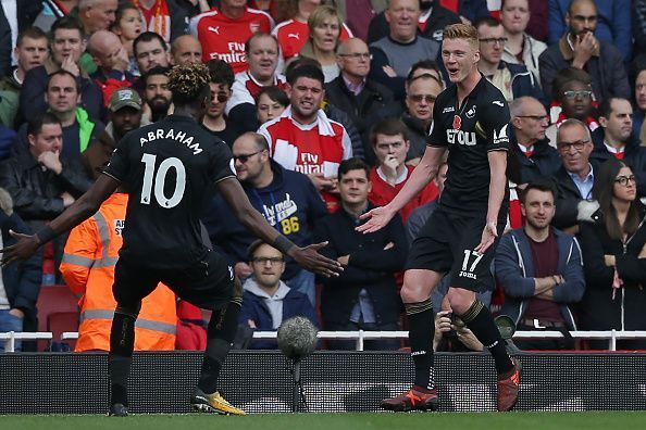 Sam Clucas goal Arsenal Swansea