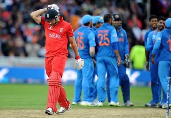 Bresnan leaves the field after being run-out