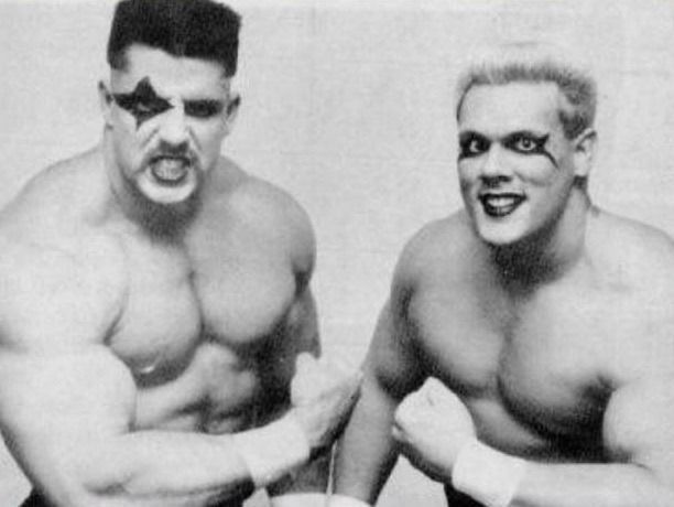 Ultimate Warrior and Sting as The Blade Runners