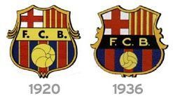 FC Barcelona&#039;s crest in 1926 and 1930