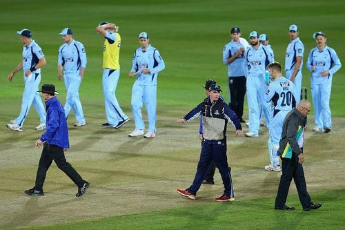 The Bushrangers were announced winners of the match