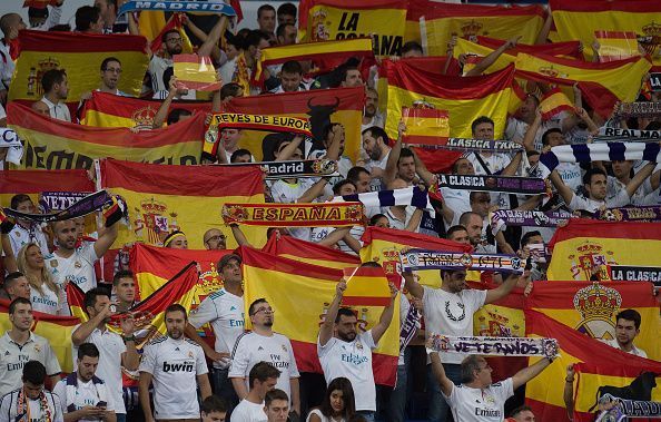 Spanish flags Bernabeu