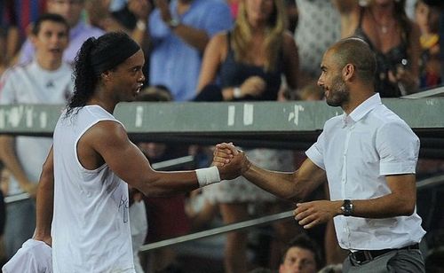 Ronaldinho Pep Guardiola Barcelona