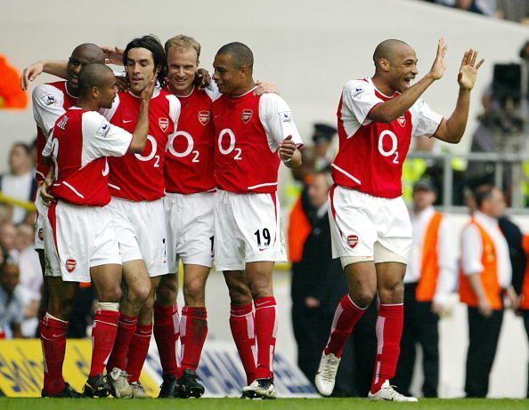 Robert Pires scores the goal at White Hart Lane that seals the title for Arsenal