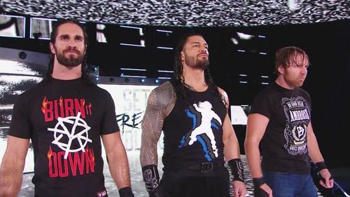 Seth Rollins, Roman Reigns, and Dean Ambrose