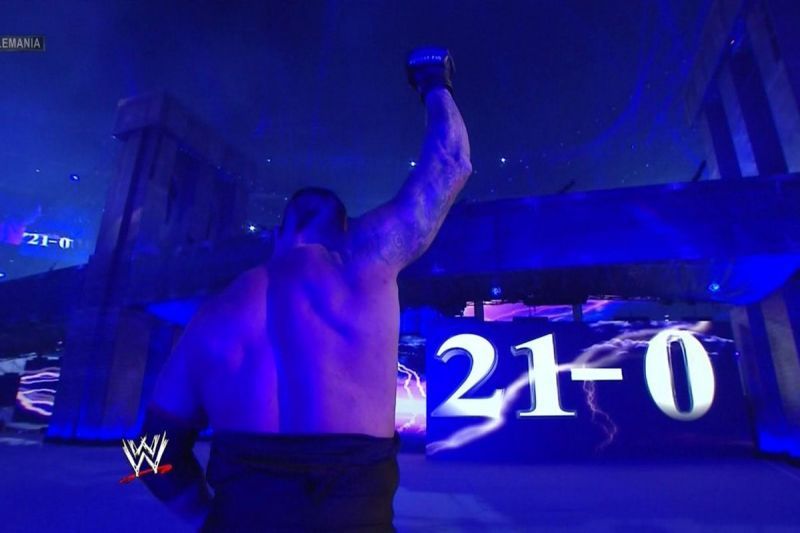 Undertaker had 21 straight Wrestlemania victories