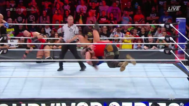 Braun Strowman delivered the Running Powerslam to eliminate the Viper