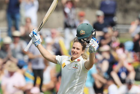 Perry converted her maiden international century into a double ton