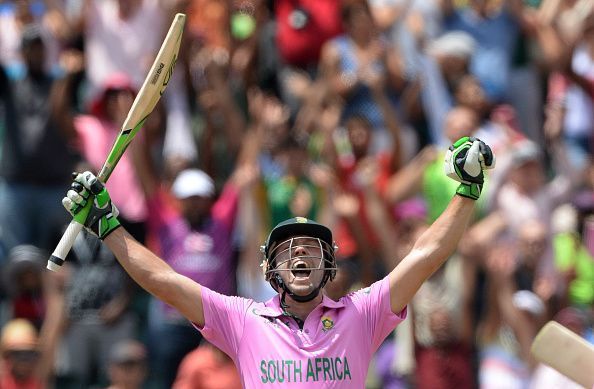De Villiers came in to bat in the 39th over and scored 149 off just 44 deliveries