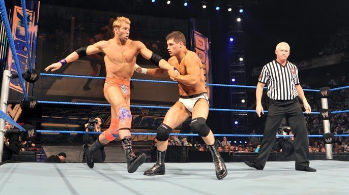 Cody Rhodes in a match against Zack Ryder on WWE Smackdown