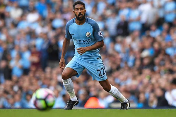 Gael Clichy playing for Manchester City