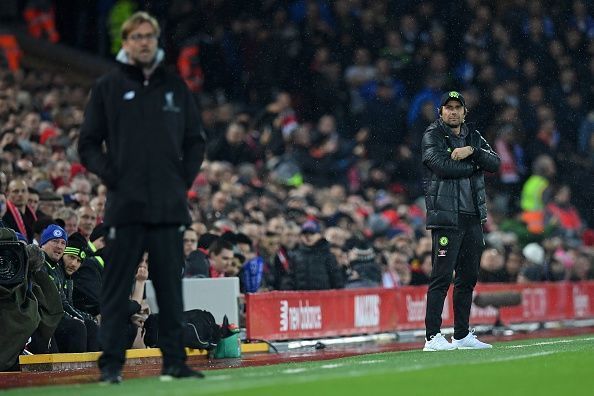 Jurgen Klopp and Antonio Conte will go head to head for the first time this season