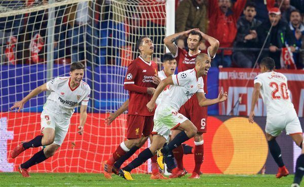 Liverpool let a 3-0 lead slip in the second half against Sevilla