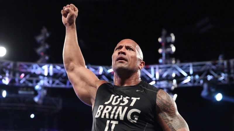 The Rock in a WWE arena