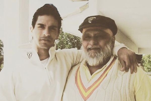 Angad with his dad Bishan Singh Bedi