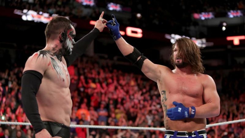 Balor and AJ Styles at TLC
