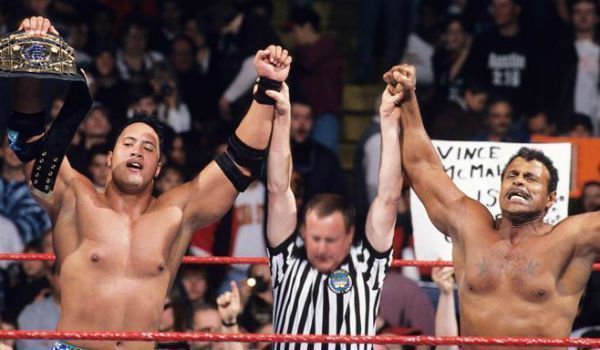 The Rock with Rocky Johnson