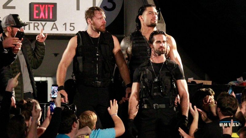 The Shield typically emerge from among the fans before their matches