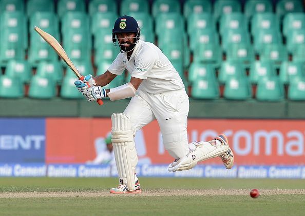 Cheteshwar Pujara hit 145* while opening in the first innings to save India from trouble