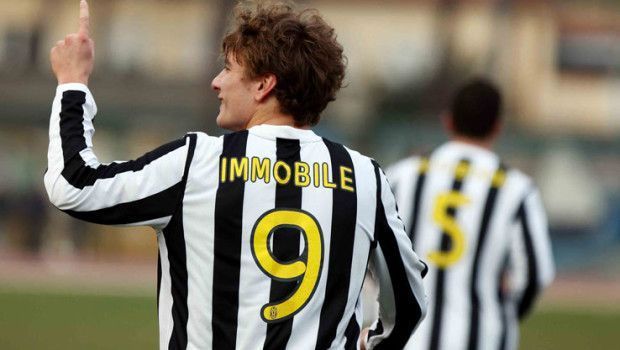 Immobile playing for Juventus youth team