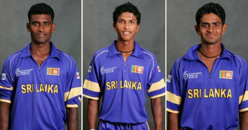 Thisara Perera, Dinesh Chandimal and Lahiru Thirimanne