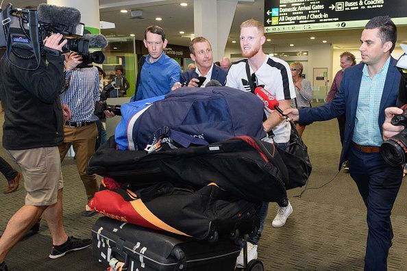 Ben Stokes New Zealand Airport Arrival