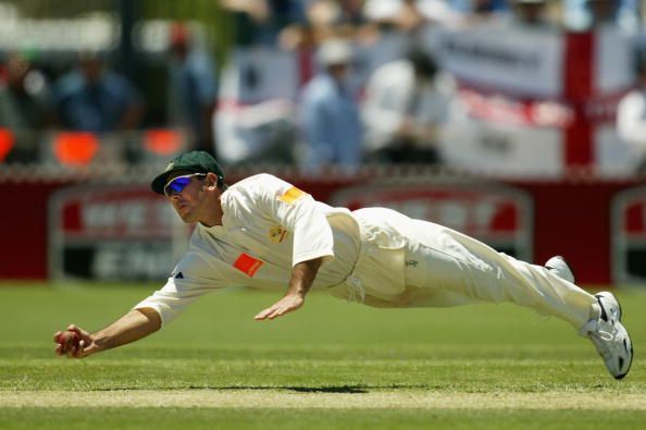 Ricky Ponting takes a catch