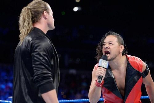 Dolph Ziggler in the ring with Shinsuke Nakamura