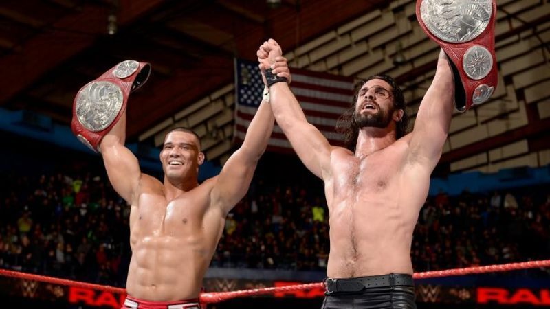The unlikely duo and new RAW Tag-Team Champions, Seth Rollins and Jason Jordan