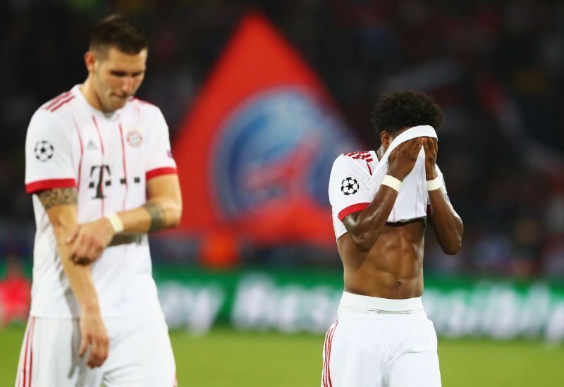 Bayern players after the defeat against PSG