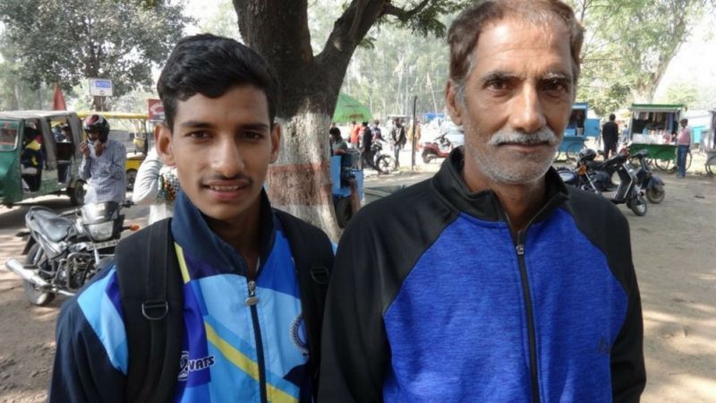 Pankaj with his coach YN Jha