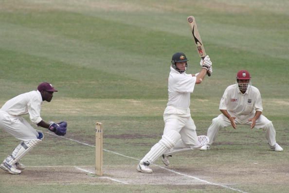 Mark Waugh of Australia batting