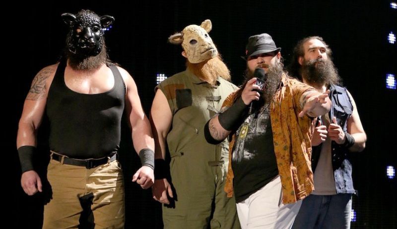 Bray Wyatt with Braun Strowman, Eric Rowan and Luke Harper