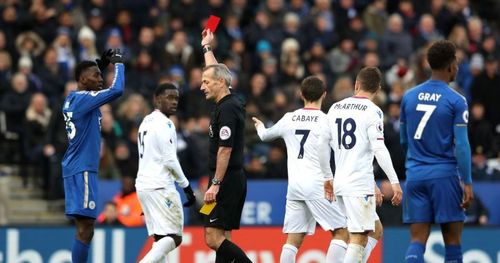 Ndidi gets sent off against Crystal Palace