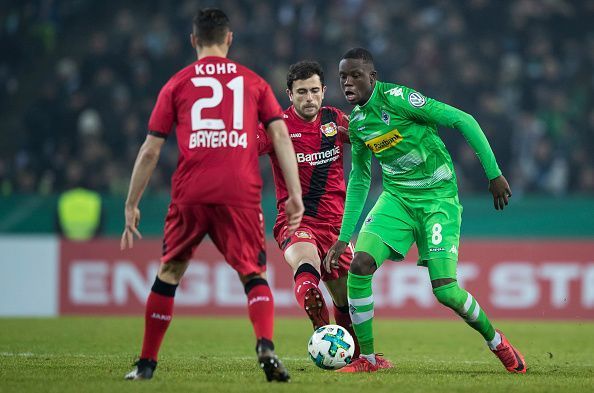 Denis Zakaria in action for Gladbach