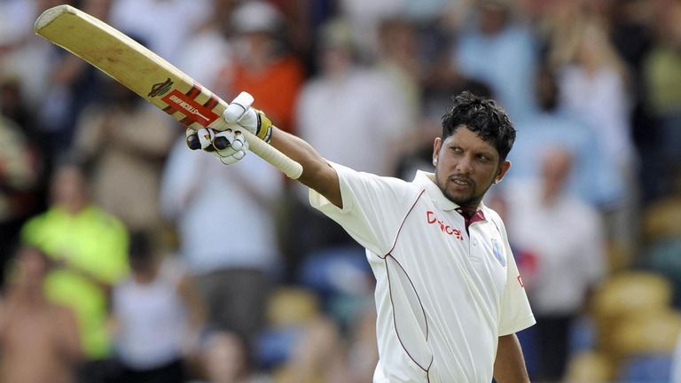 Ramnaresh Sarwan raced away to his highest Test score at Barbados