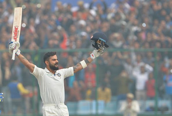 Kohli scored a career-best 243 at the Kotla
