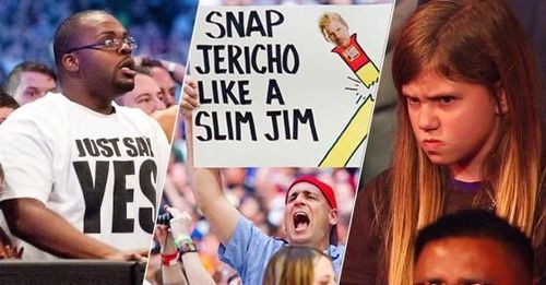 WWE fans are not easy to please. Image from Pinterest