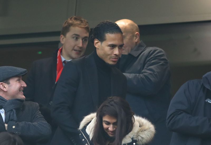 Virgil van Dijk was in attendance at Anfield