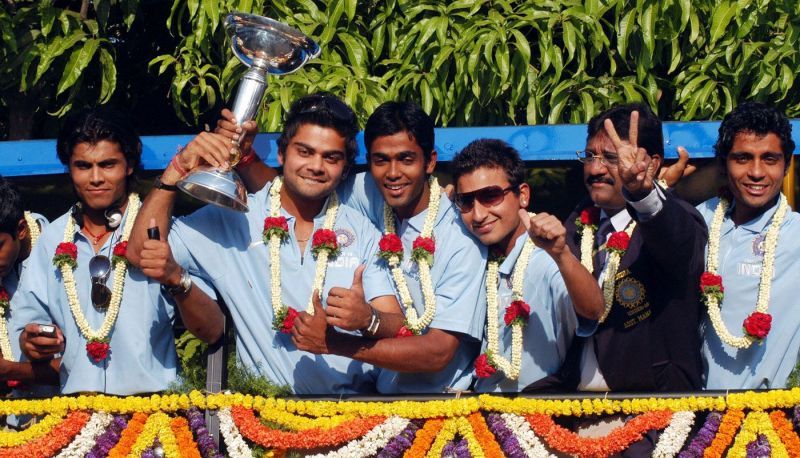 Virat Kohli and co. celebrate after winning the under-19 World Cup