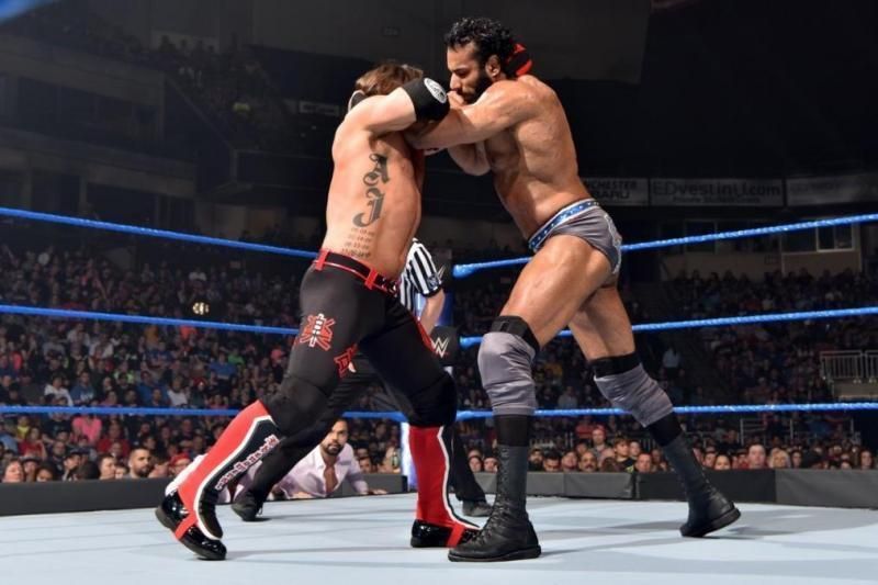 &lt;p&gt;Jinder Mahal vs AJ Styles&lt;/p&gt;&lt;p&gt;J